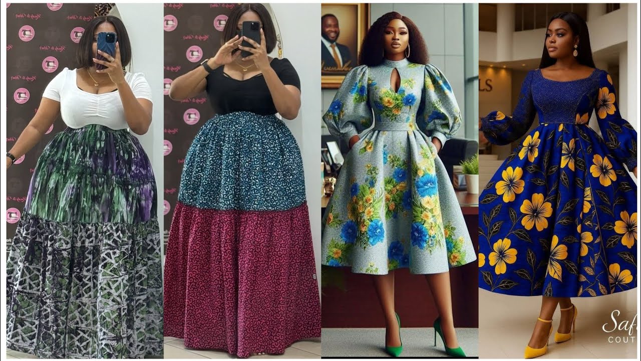 🆕️TRÈS BELLE ROBE AFRICAINE MI-LONGUE FEMME FORTE 2025 WAX/PAGNE AFRICAN CASUAL DRESS ANKARA GOWN😍