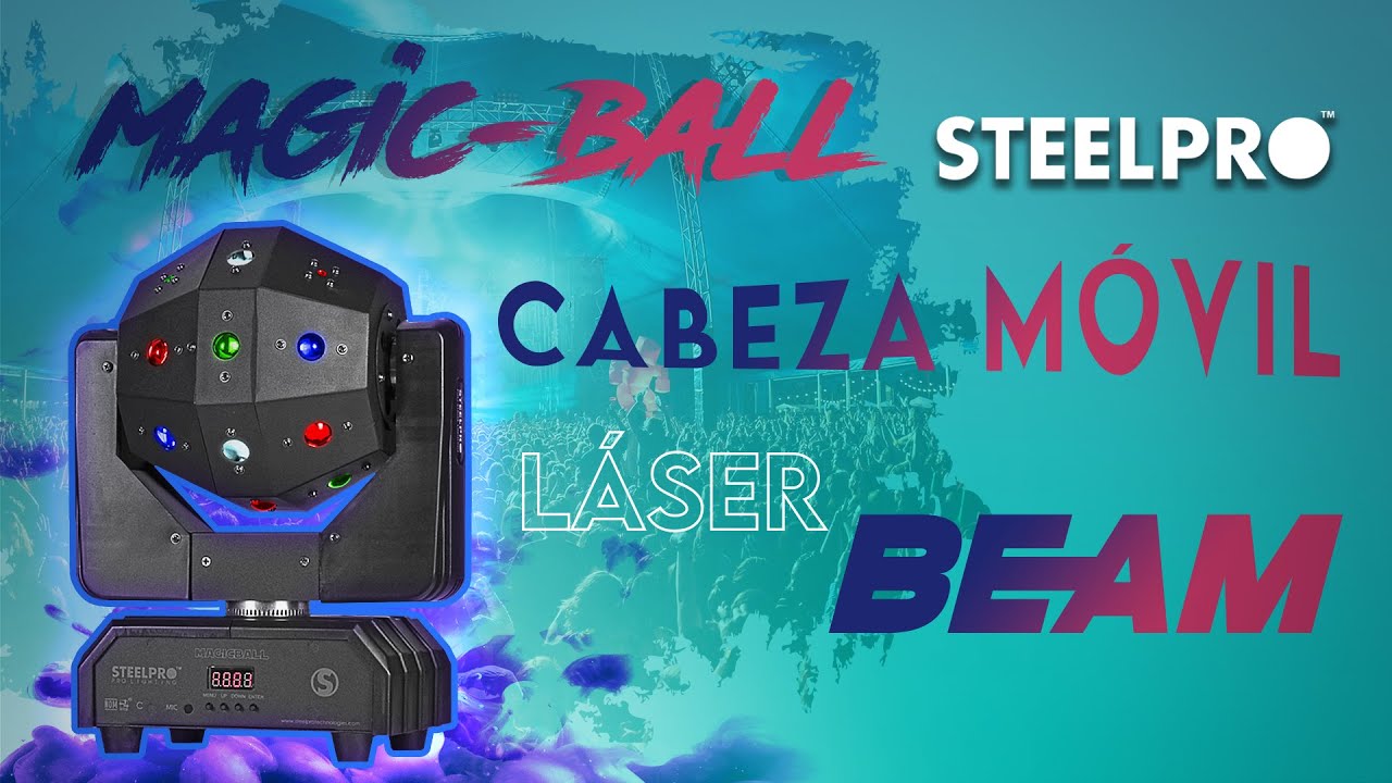 CABEZA MOVIL LED / MAGIC-BALL / + LASER BEAM / BY STEELPRO