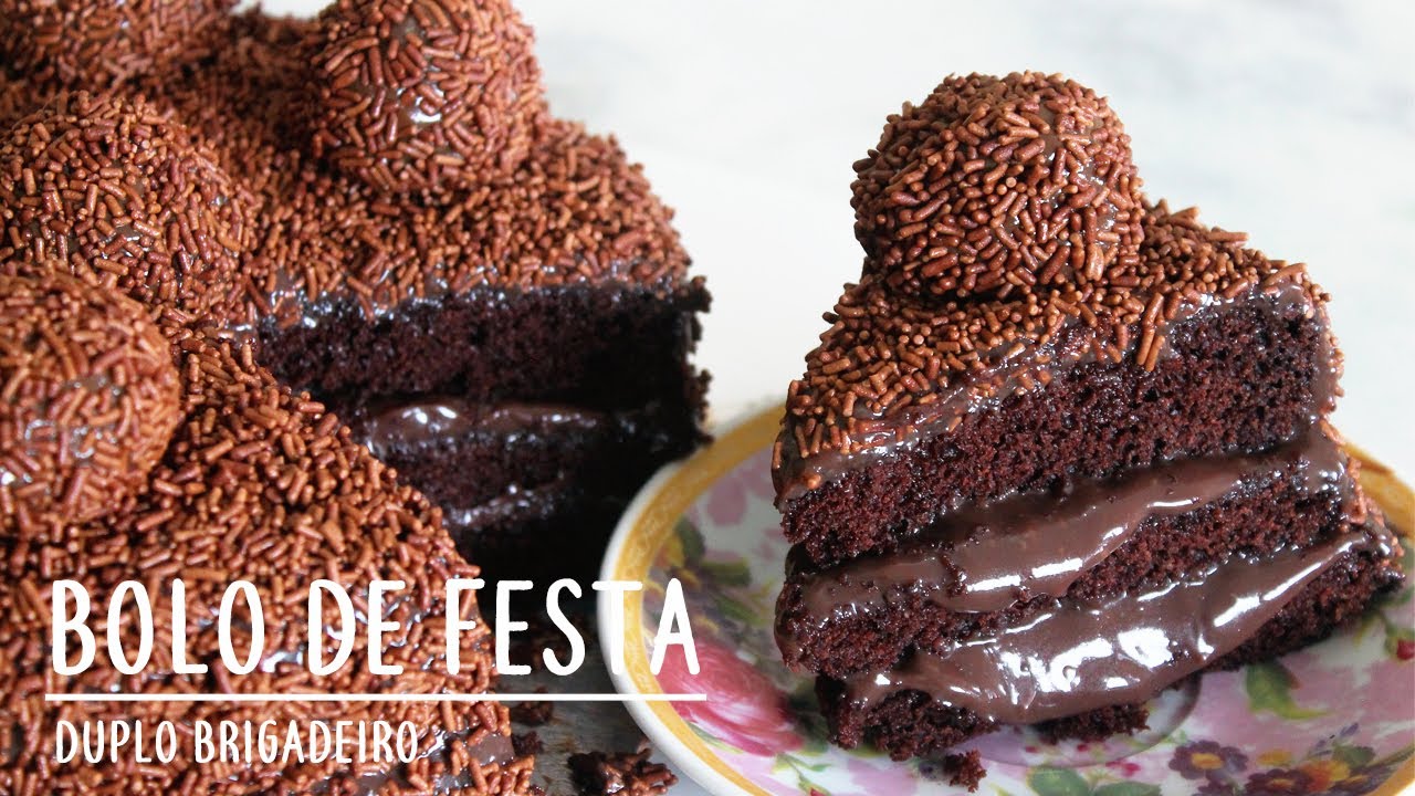 BOLO DE CHOCOLATE DUPLO BRIGADEIRO |BOLO DE FESTA|