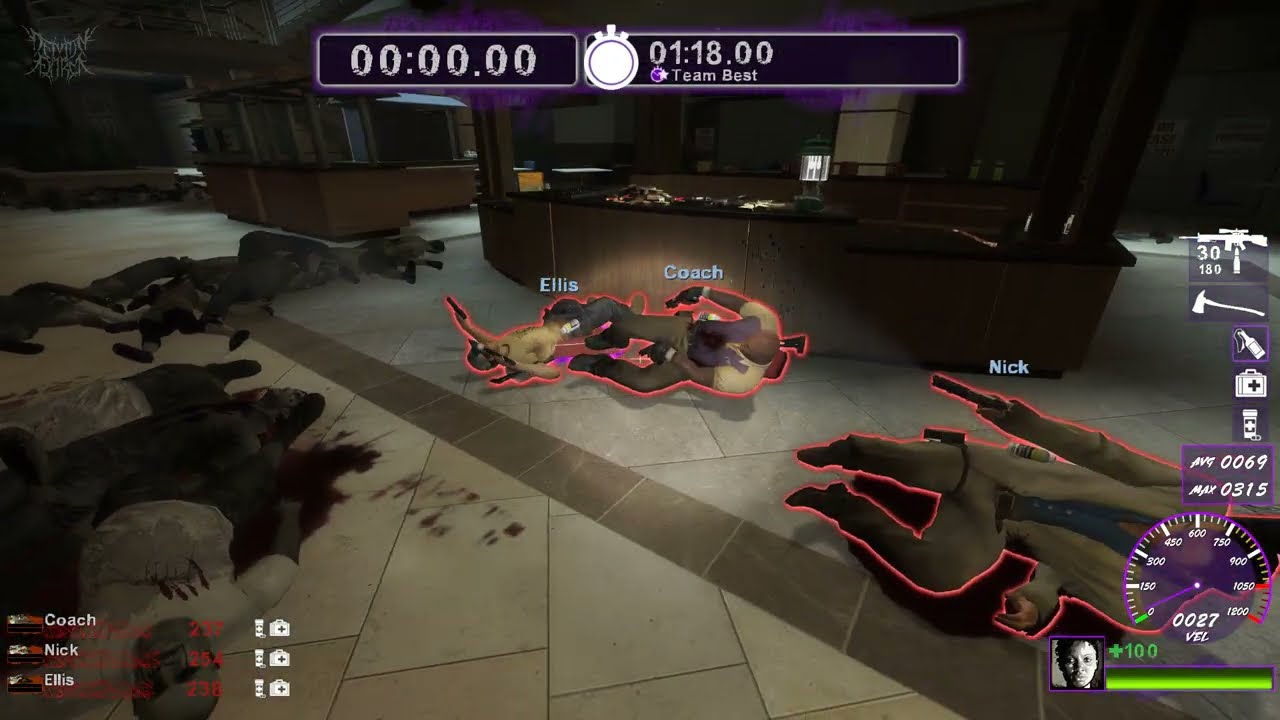 [L4D2 Survival Glitch] Solo Godspot on Dead Center - Mall Atrium (Idea by woqw)