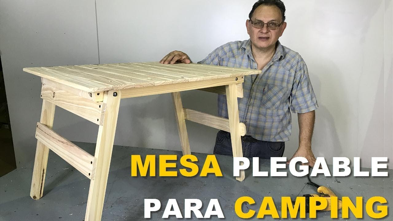 MESA PARA CAMPING CON PATAS PLEGABLES FÁCIL DE HACER PASO A PASO - TUTORIAL DE CARPINTERÍA
