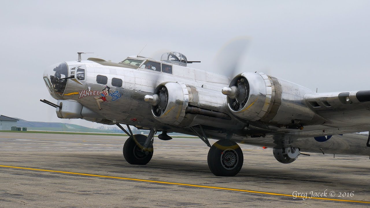 B-17 Yankee Lady Start-up and Take-off 5.1 Surround Sound 4K