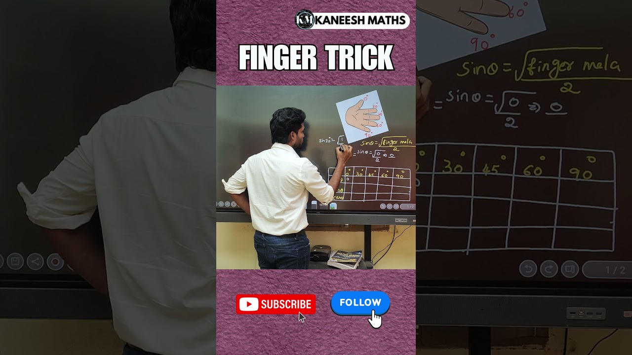 hand using trigonometry Table tricks