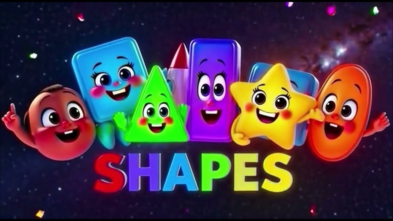 🔺⚪⬛ Rocket Shapes Adventure 🚀 | Learn Shapes Song for Kids