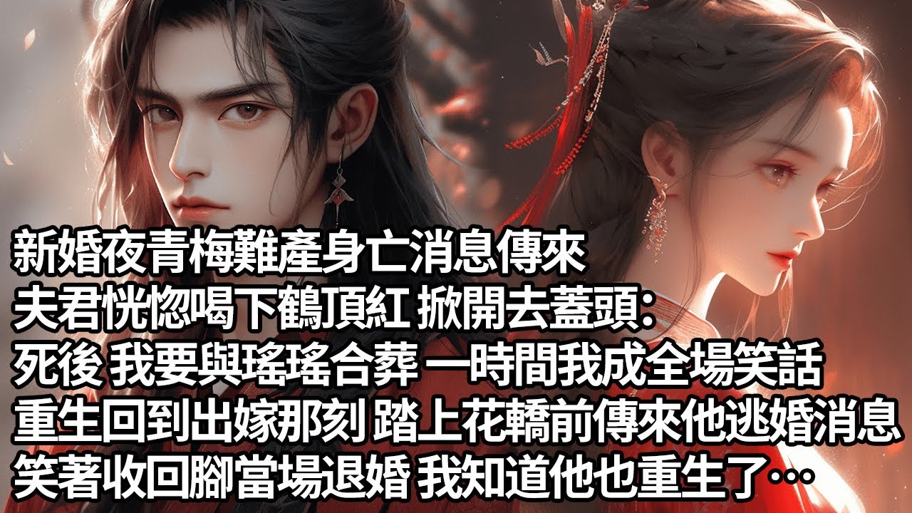 【一口氣看完】新婚夜青梅難產身亡消息傳來，夫君恍惚喝下鶴頂紅 掀開去蓋頭：死後 我要與瑤瑤合葬 一時間我成全場笑話，重生回到出嫁那刻 踏上花轎前傳來他逃婚消息，笑著收回腳當場退婚 我知道他也重生了…