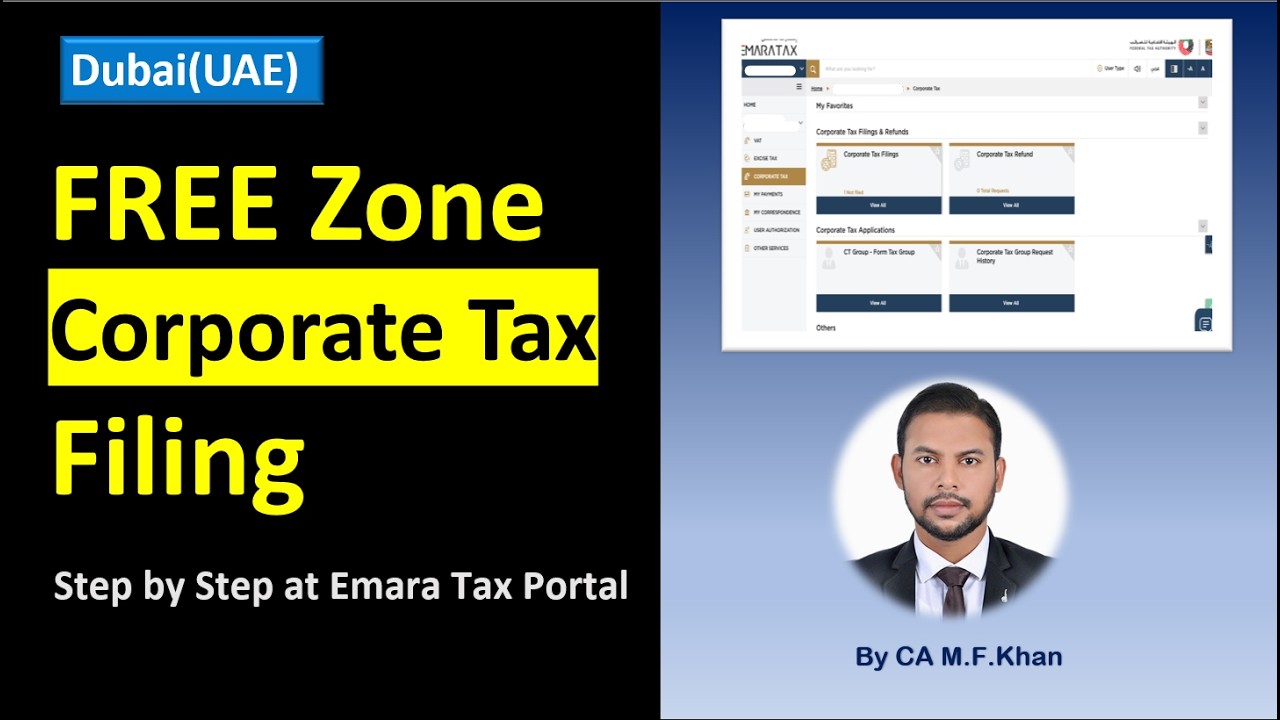 🔥UAE Corporate Tax Filing 2026 ▶️Complete Practical Tutorial for UAE Free Zone Companies 🇦🇪