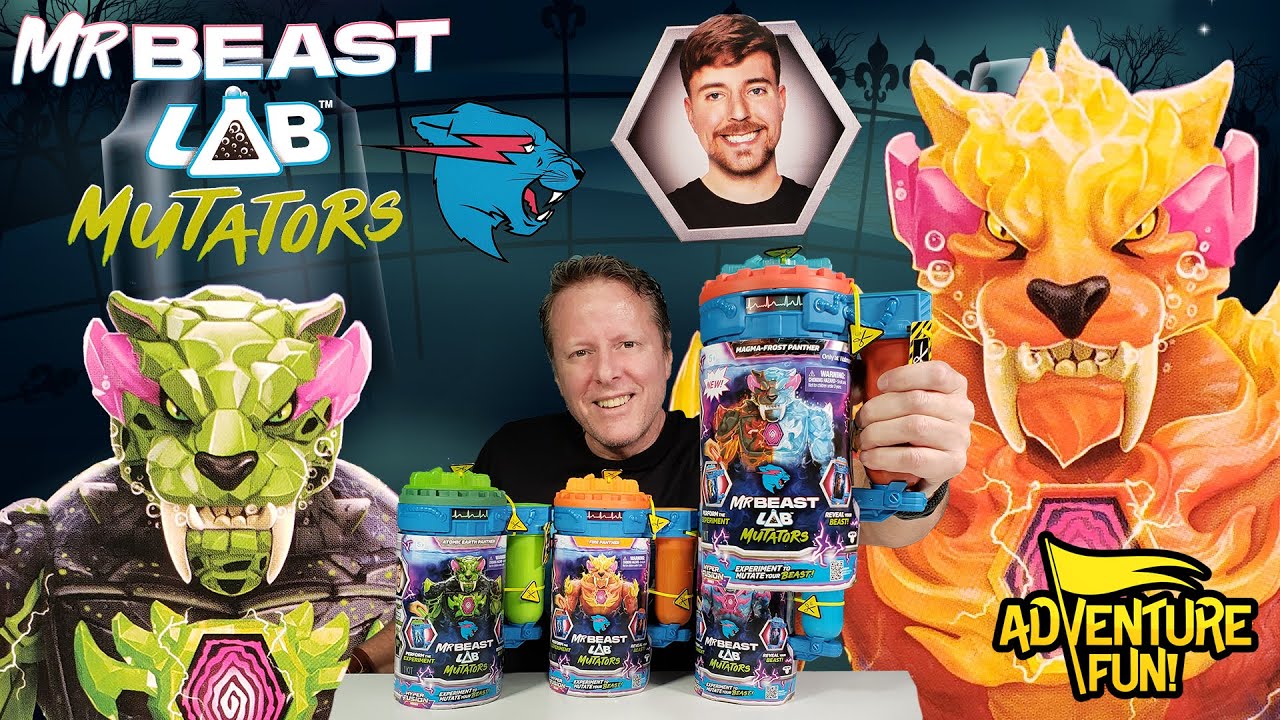 Мутаторы MrBeast Lab! Обзор увлекательных игрушек: Атомная Земля, Огонь, Молния и Магма-Мороз!