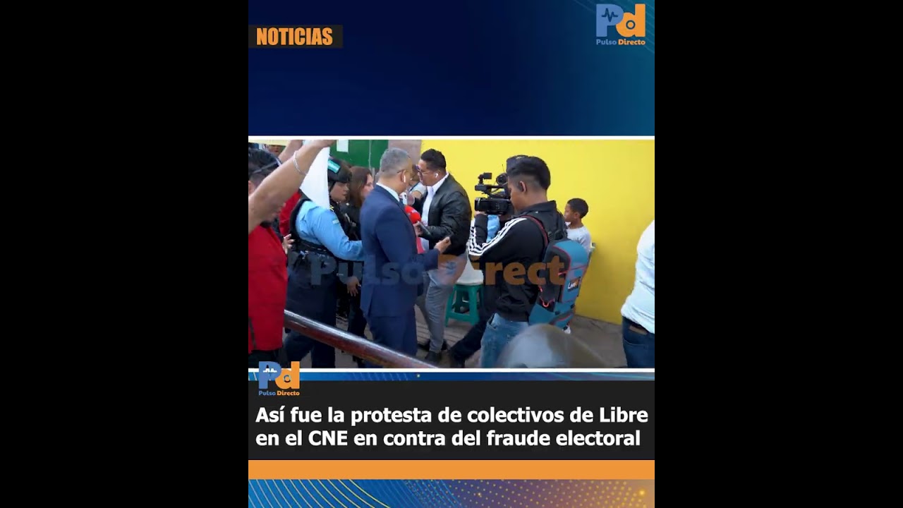 As&iacute; fue la protesta de colectivos de Libre en el CNE en contra del fraude electoral