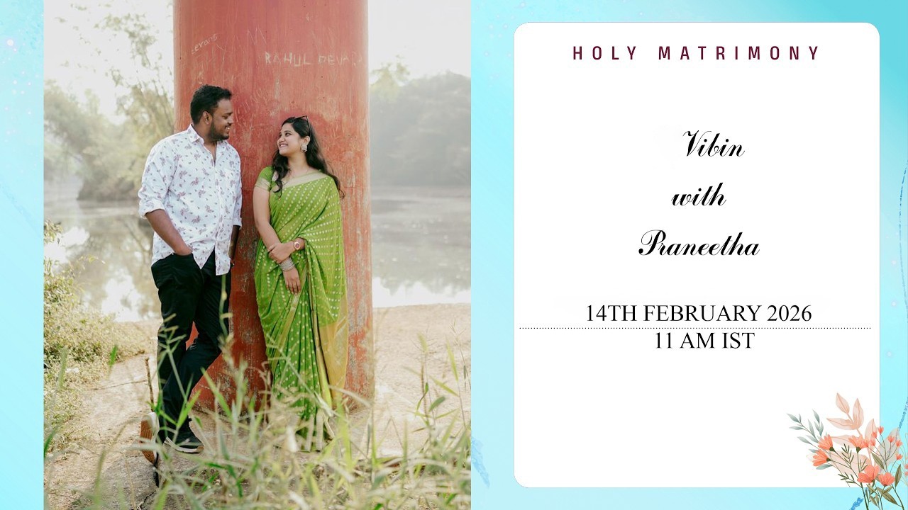 HOLY MATRIMONY  Vibin with Praneetha 14TH FEBRUARY 2026 11 AM IST