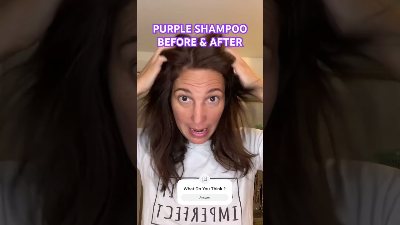 PURPLE SHAMPOO BEFORE & AFTER #brunettehair #purpleshampoo #raninicole