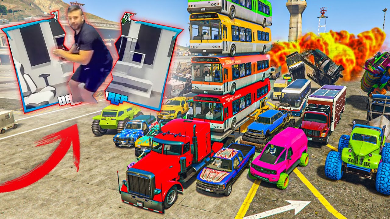 EL ÚLTIMO EXPLOTA CON COCHES ALEATORIOS PERO HAY UN TERREMOTO EN MI CASA!! - GTA 5 ONLINE