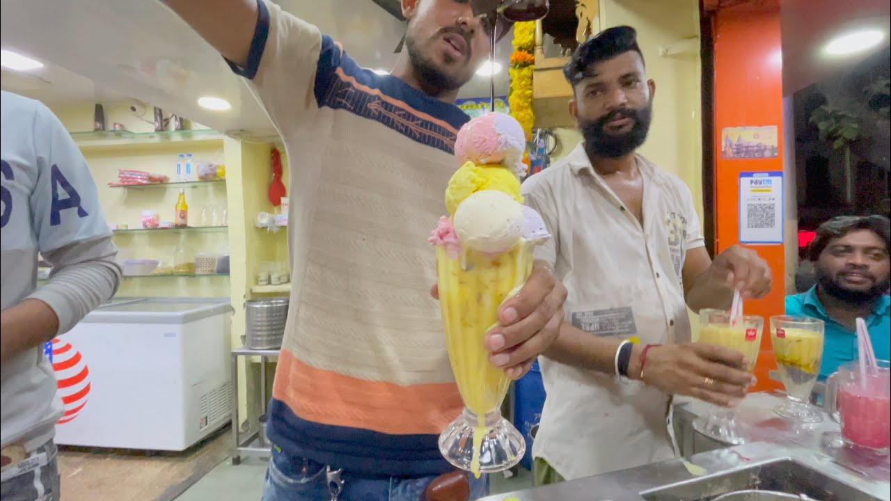 India's Tallest 6 Scoop Falooda | Action Falooda | Indian Street Food