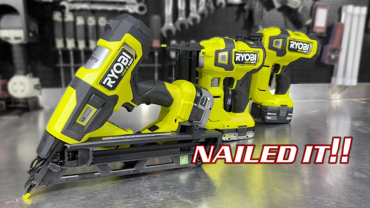 Faster, Smaller, Lighter! NEW RYOBI HP 15GA and 16GA Nailers and 18GA Stapler