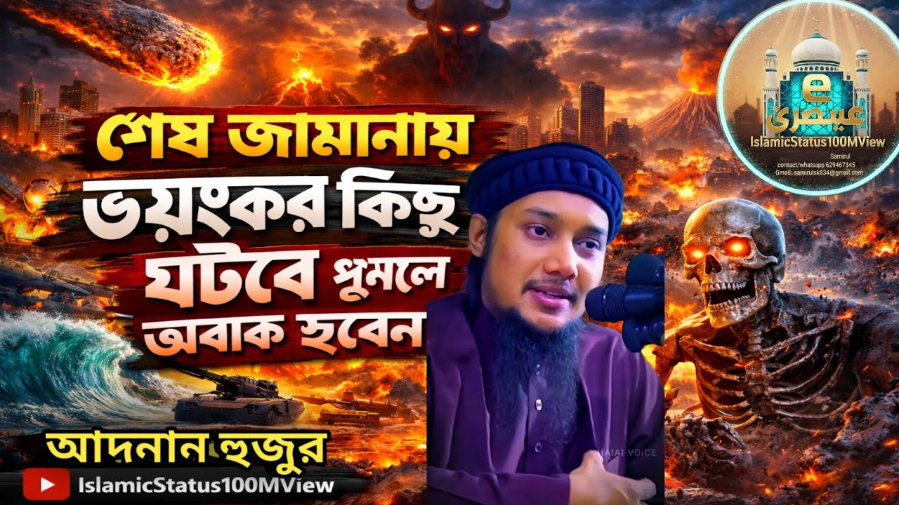 🔥শেষ জামানায় ভয়ংকর কিছু ঘটবে শুনলে আপনি অবাক হবেন। আদনান হুজুর।@IslamicStatus100Mview 