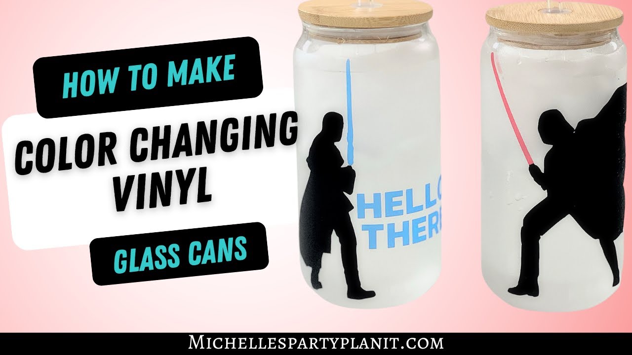 How to Make Color Changing Glass Cans with Cricut