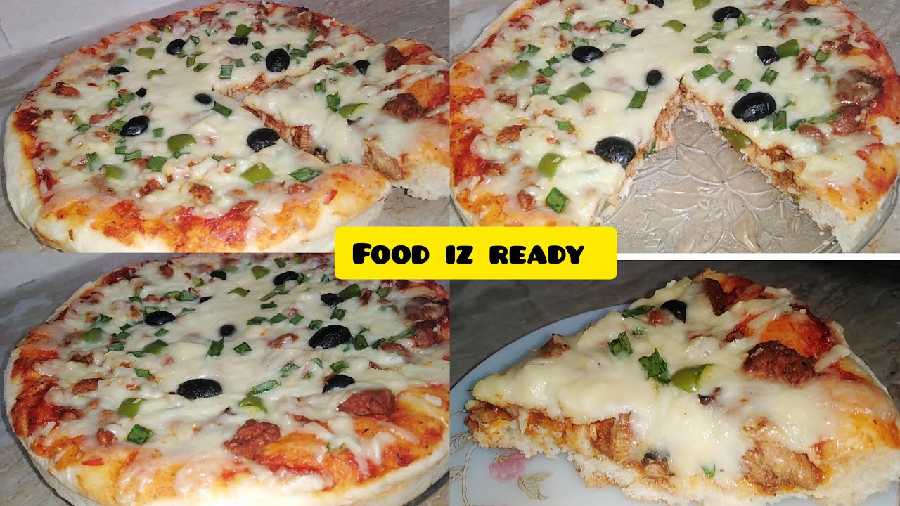 Chicken Tikka Pizza with Tomato Sauce | Food iz ready |