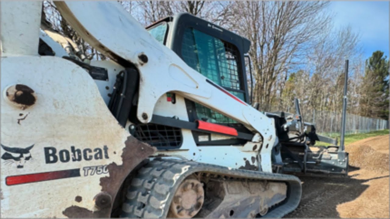 Building Roads With a Bobcat Grader blade
