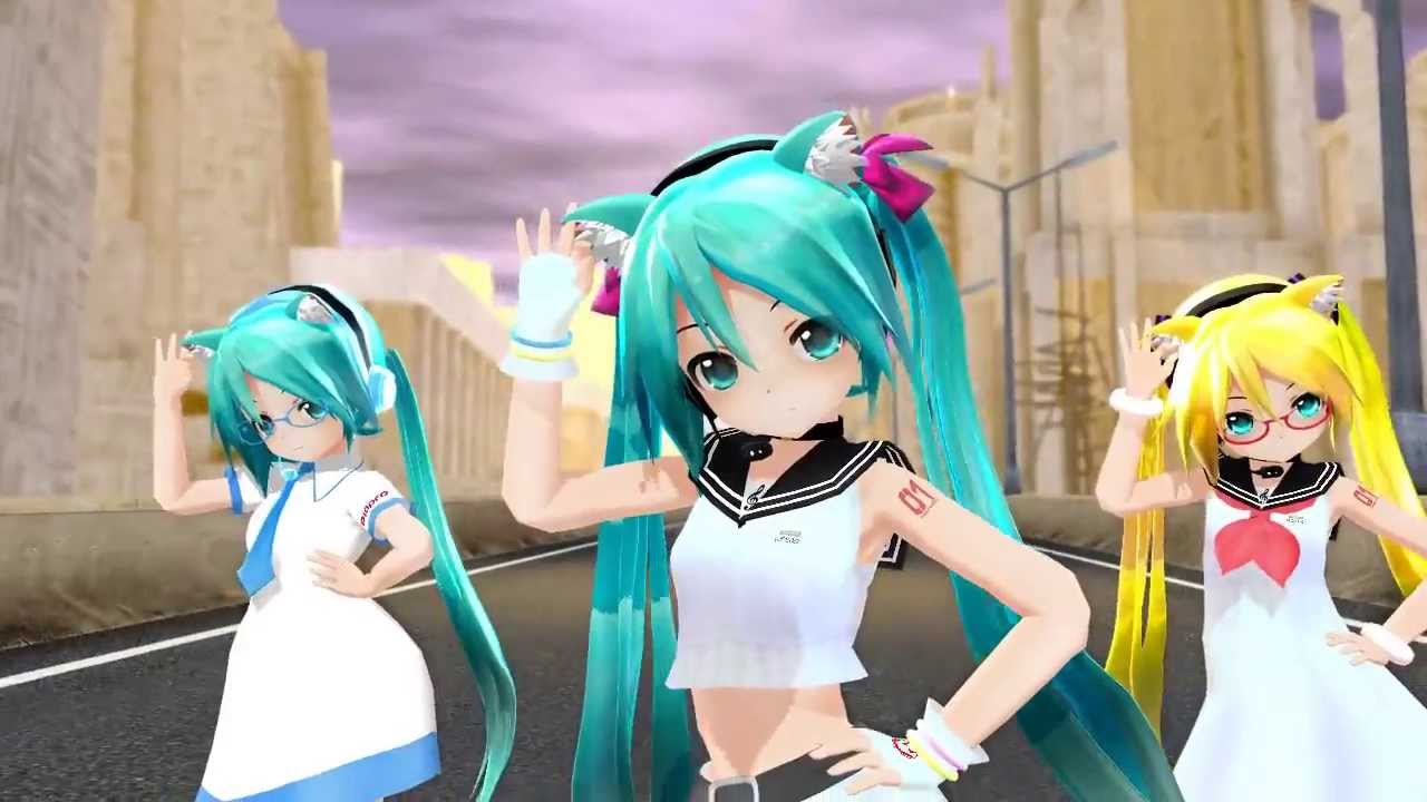 【MMD】 ちびあぴミク de Girls