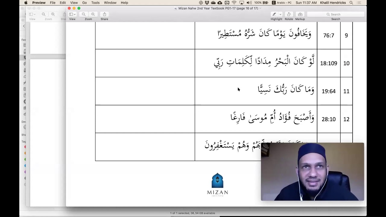 12. Arabic Online - Nahwu 2 - Ism Kana and Sisters - Ml Khalil Hendricks