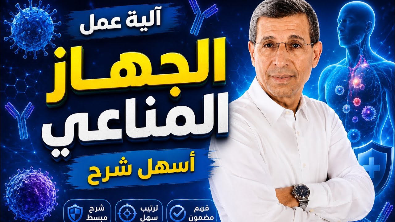 آلية عمل الجهاز المناعي في الإنسان | شرح ممتع وتدريبات مركزة مع د. مجدي فودة