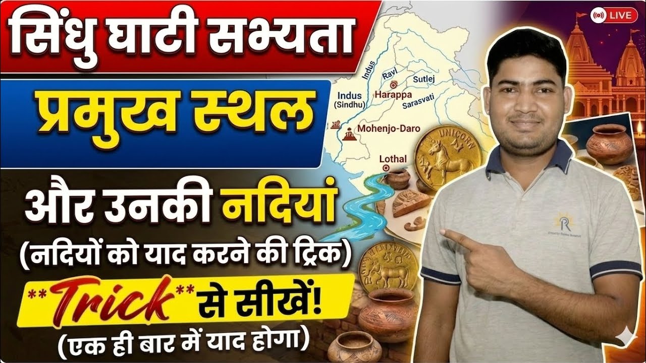 Static GK by Devendra Sir | हड़प्पा स्थल और नदियां। MLID STUDY POINT