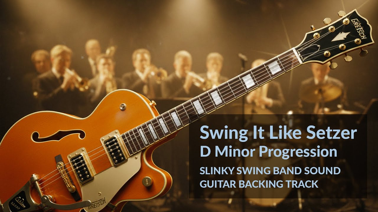 D minor - Swing It Like Setzer (Swing Band Guitar Backing Track)