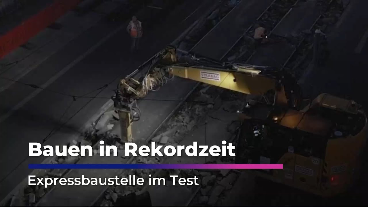 Bauen in Rekordzeit - Leipzig testet Expressbaustelle I Sachsen Fernsehen