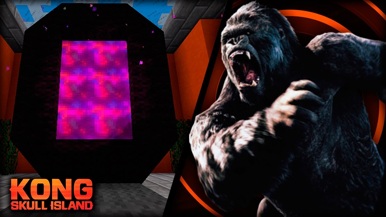COMO FAZER UM PORTAL PARA O MUNDO DO KONG: A ILHA DA CAVEIRA - MINECRAFT