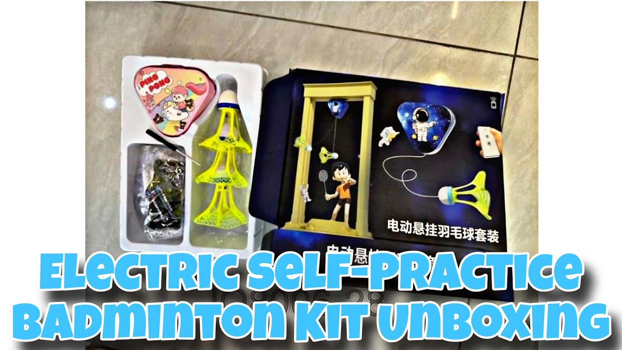 Part 1: Electric Self-Practice Badminton Kit Unboxing | Best Solo Training Gear?⚡stationeriamart.in