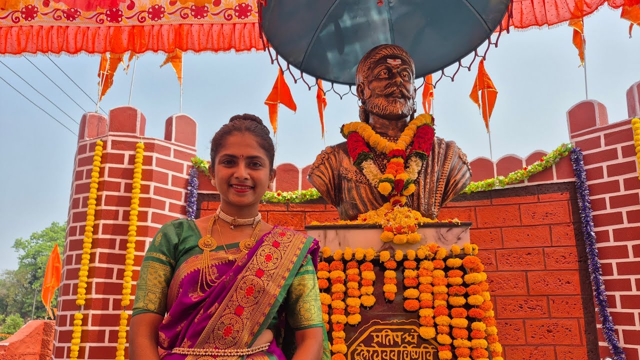 आज मी गेली शिवजयंती साजरी करण्यासाठी आमच्या गावातील सैनिक भवन मध्ये 🚩🌿 #youtube 