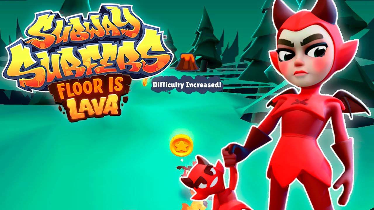 Subway Surfers Floor is lava: No Floor Challenge in HAUNTED HOOD TRICK OR TREAT 2024