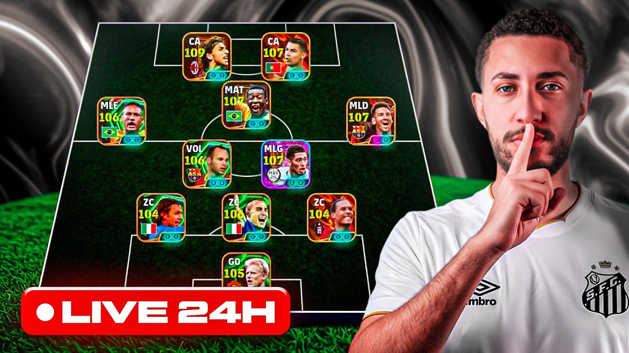 LIVE 24H COM O MAIOR GAIOLEIRO DO GAME | eFootball 2026 Mobile 1/2