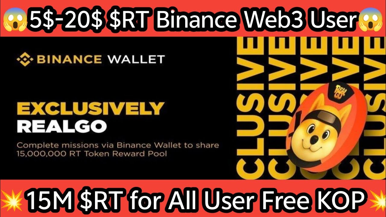 How to Join Binance 15M $RT RealGo Web3 Campaign || Today Binance Offer || Binance Wallet New Event 