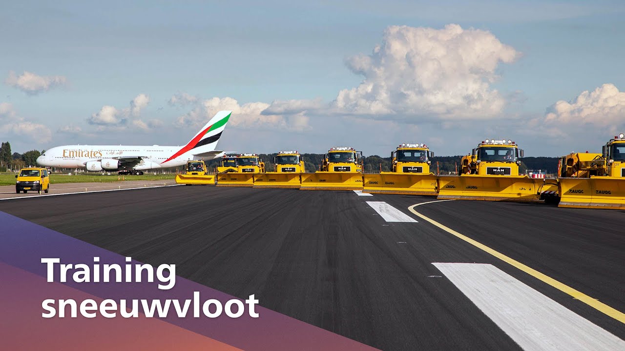 Sneeuwvloot Schiphol traint voor de winter ❄️