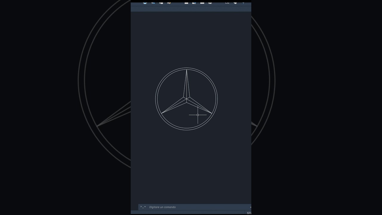 AUTOCAD MERCEDES LOGO🔥#autocad #mercedes
