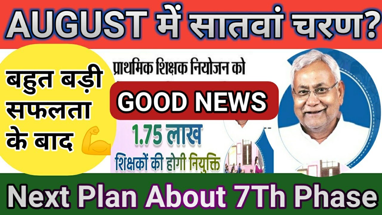 August में Notification Aayegi? Next Plan About 7Th Phase। Primary Teacher Vacancy Update। Bihar Job