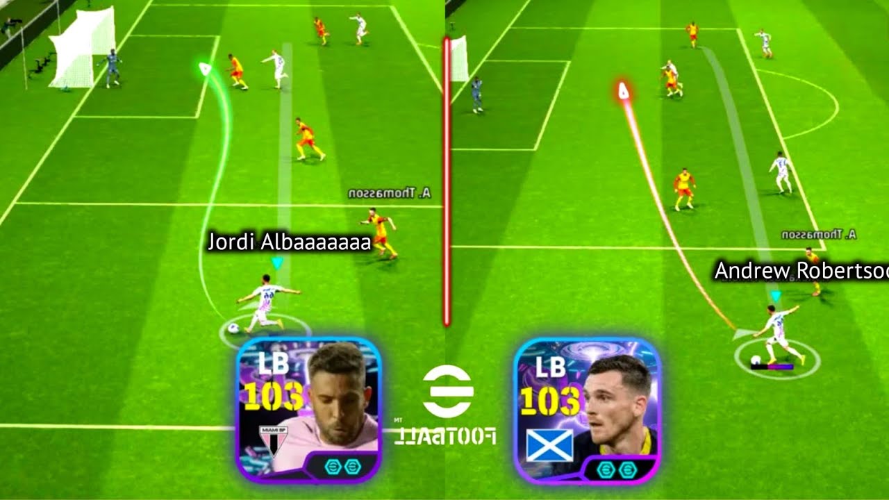 ⚡ Этот тест на граненый кросс вас ШОКИРУЕТ! Альба или Робертсон?! - eFootball