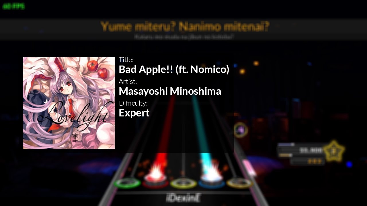 Masayoshi Minoshima - Bad Apple!! (ft. Nomico) [Clone Hero Guitar FC 100%]