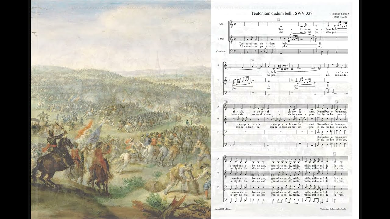 Peace at last (Schütz SWV 338 - Teutoniam dudum ) 30 Years War - Silesia 1621. Score, subs, info