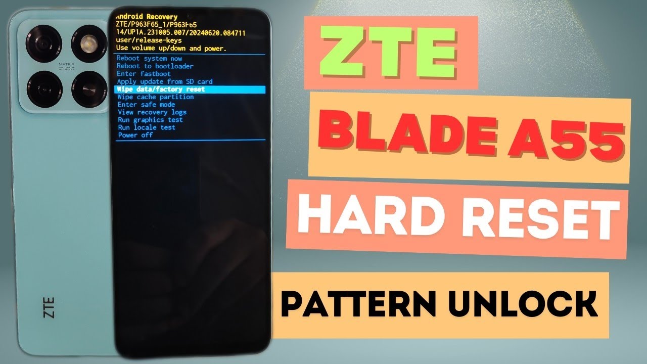 How to Factory Reset ZTE Blade A55 (Step by Step Process)