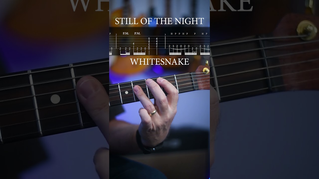 Still of the Night Guitar Riff by Whitesnake with Tab #guitar #guitarcover #shorts