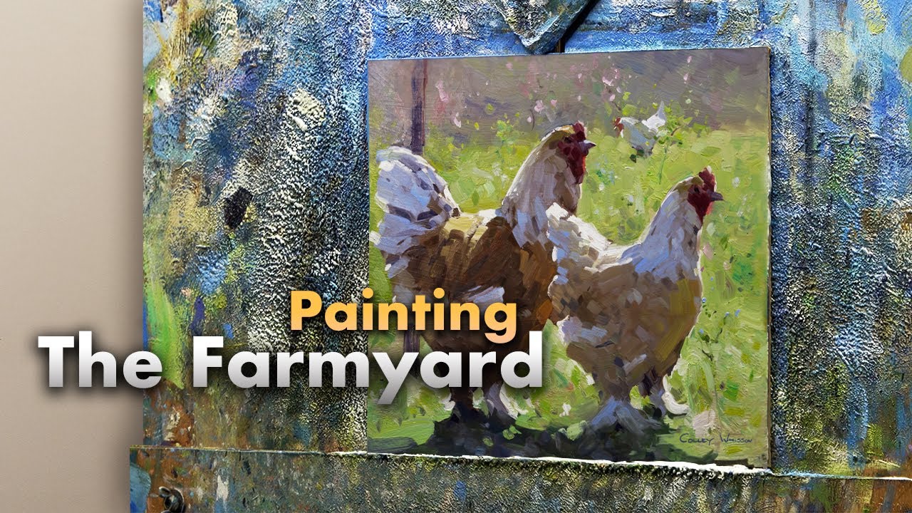 Painting Chicken’s in Oil | Time Lapse