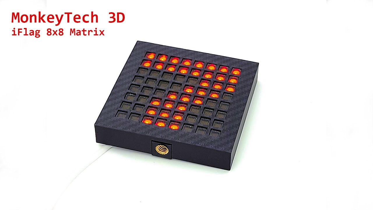MonkeyTech 3D 8x8 iFlag grid style Matrix Tutorial (Simhub Compatible)