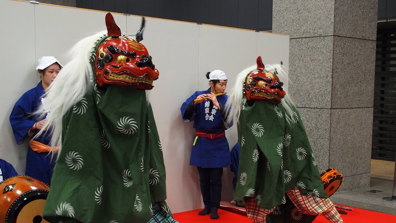 2025-01-05　新宿高島屋《お囃子・獅子舞》錦東会はやし連