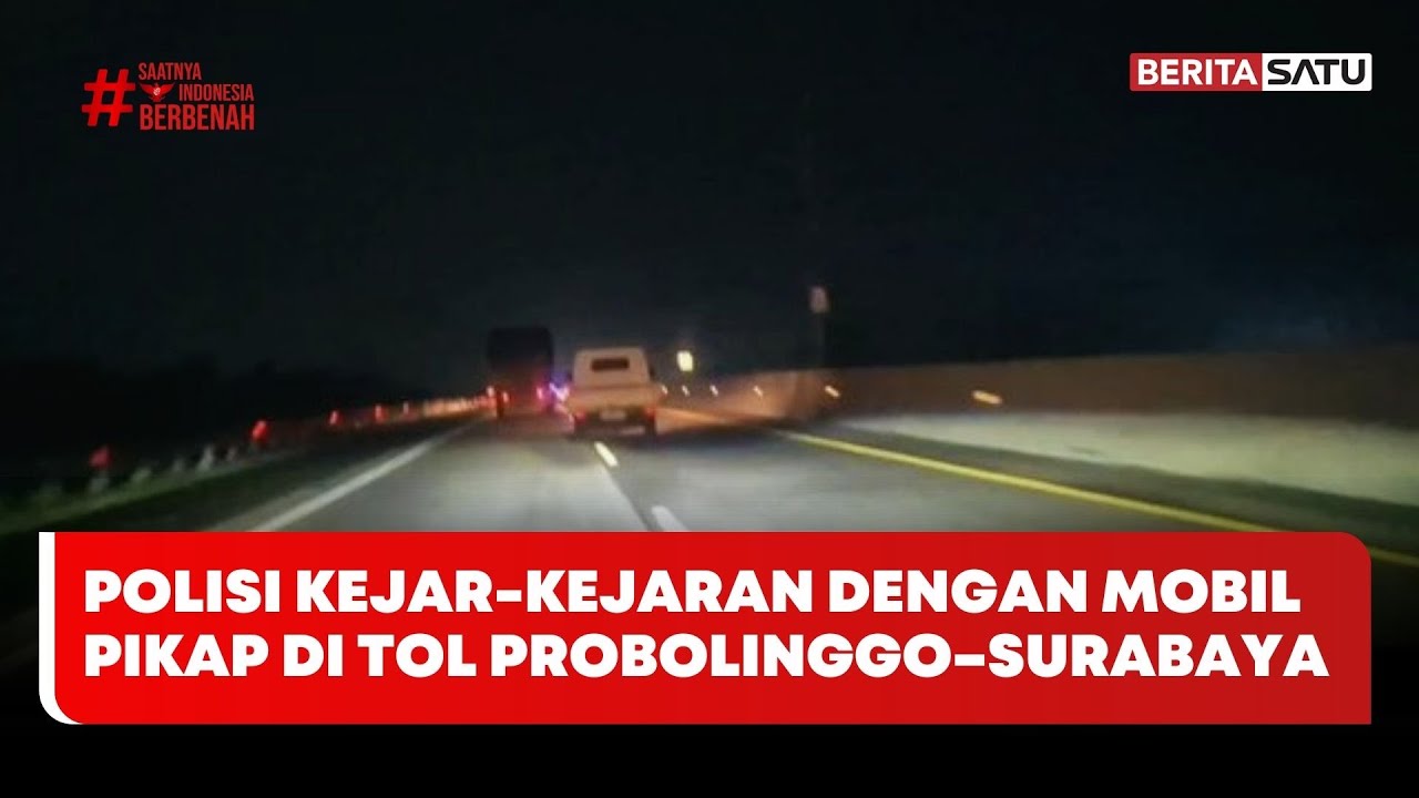 Polisi Kejar-Kejaran dengan Mobil Pikap di Tol Probolinggo–Surabaya #Beritasatu