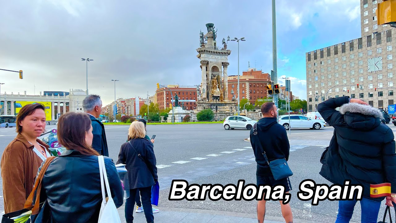 Barcelona City Walking Tour || Plaza España || Catalonia 2022🇪🇸