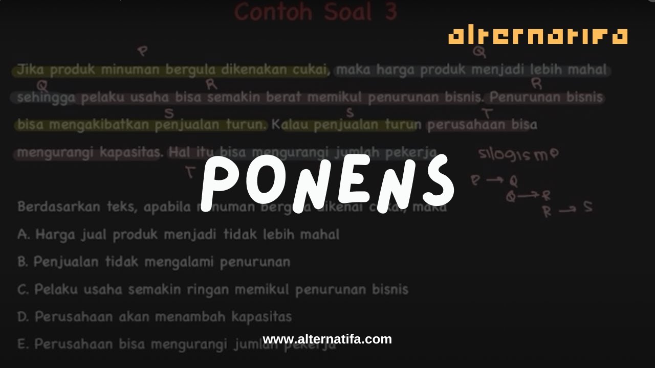 Ponens | Penalaran Umum | Alternatifa