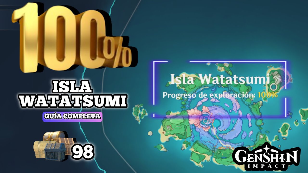ISLA WATATSUMI 100% | Todos los cofres de INAZUMA 🫟 | Genshin Impact