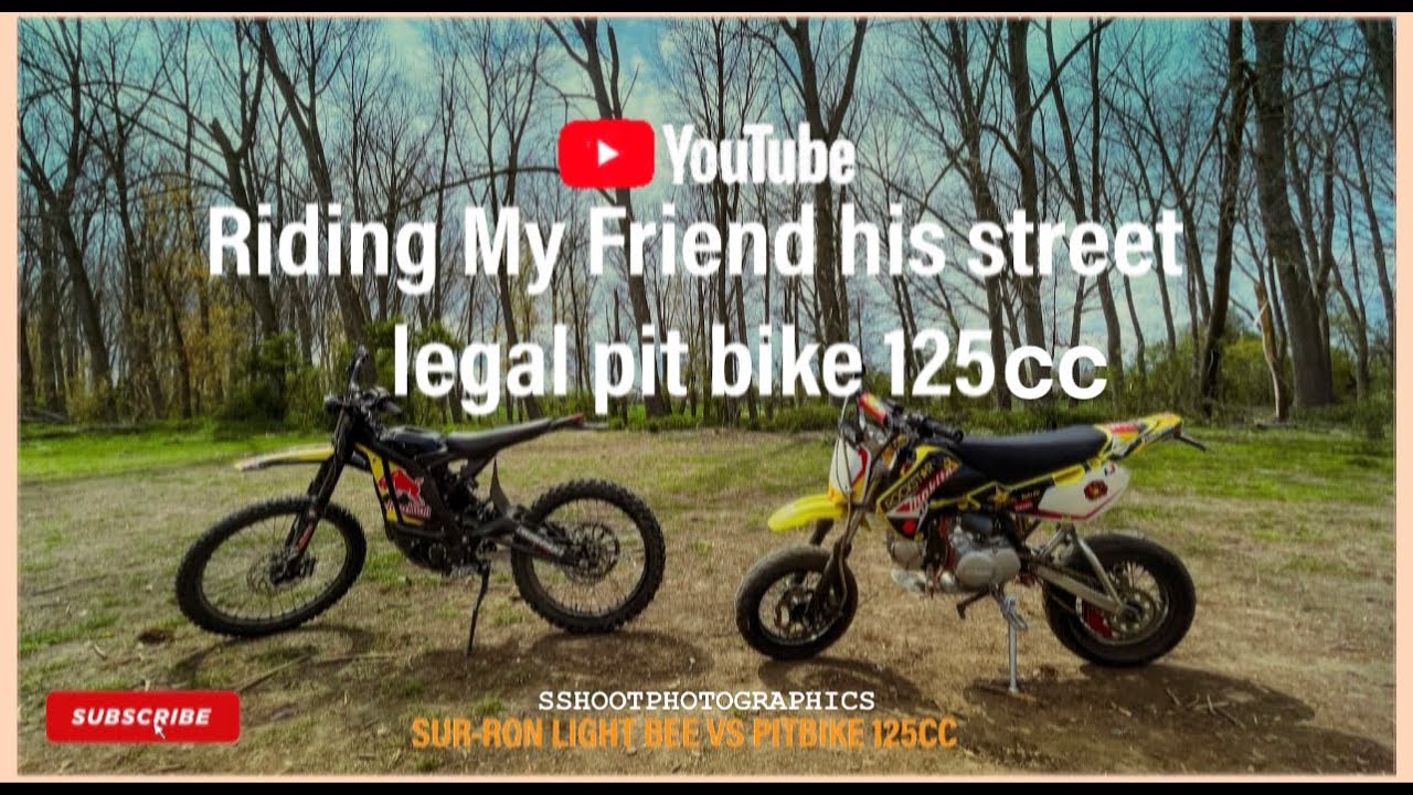 RIDING MY FRIEND HIS STREET LEGAL PITBIKE 125 CC