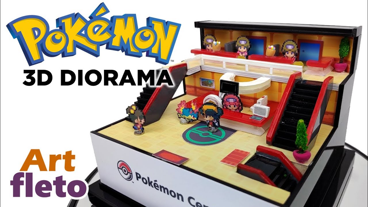 How to make Pokemon Center Diorama | Pokemon Heart Gold / Soul Silver